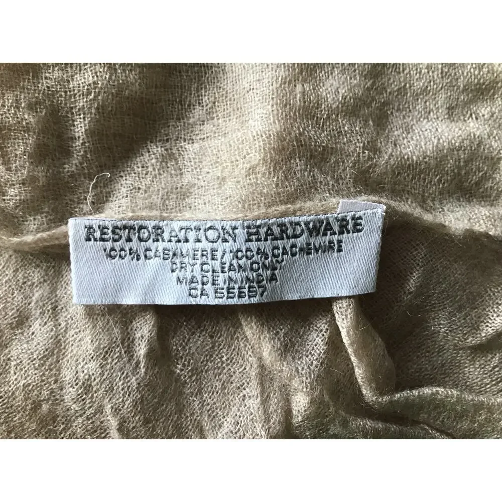 Restoration Hardware 100%  Gossamar Cashmere Scarf